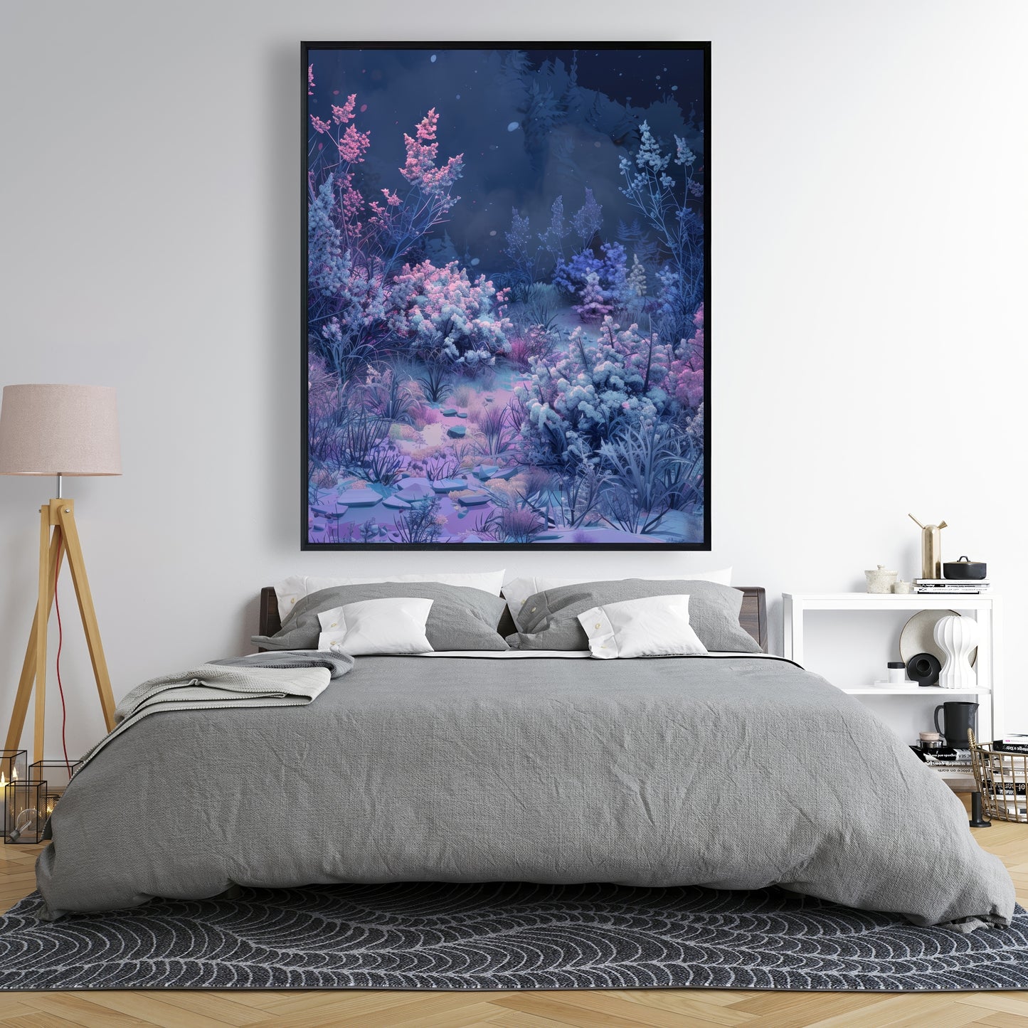 Cold night - 36"x36" Framed canvas