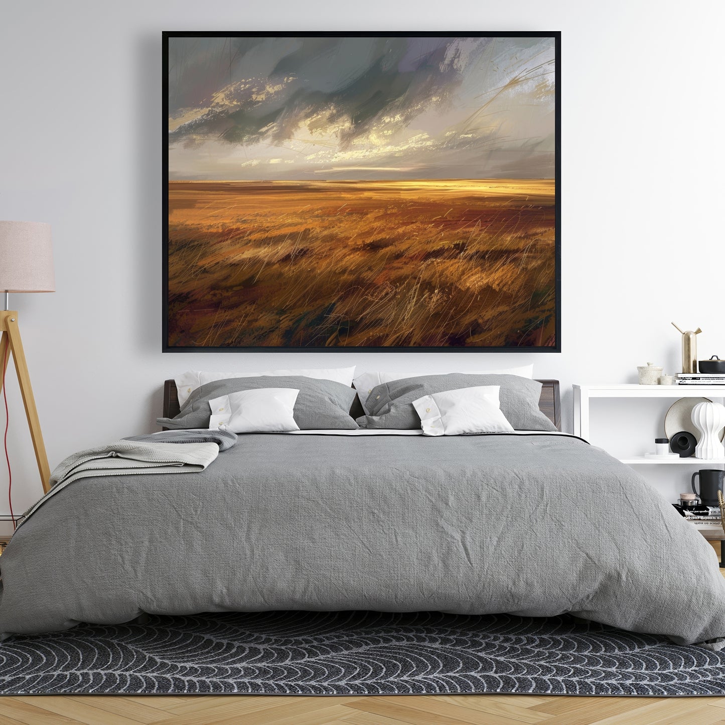 Before the storm - Framed Canvas - Print on demand