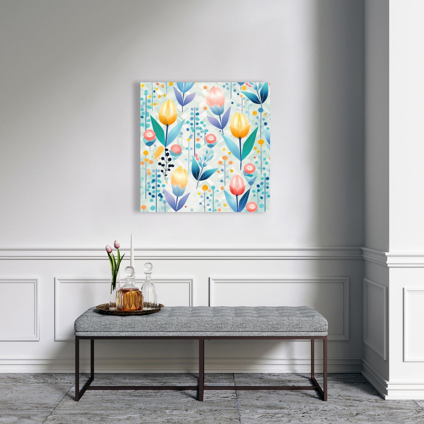 Calming Scents - Orange Canvas for Home Decor | Relaxing Art