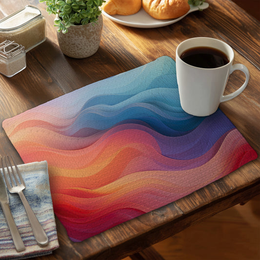 Sweet dreams Turquoise Braided Polyester Placemat | Home Decor