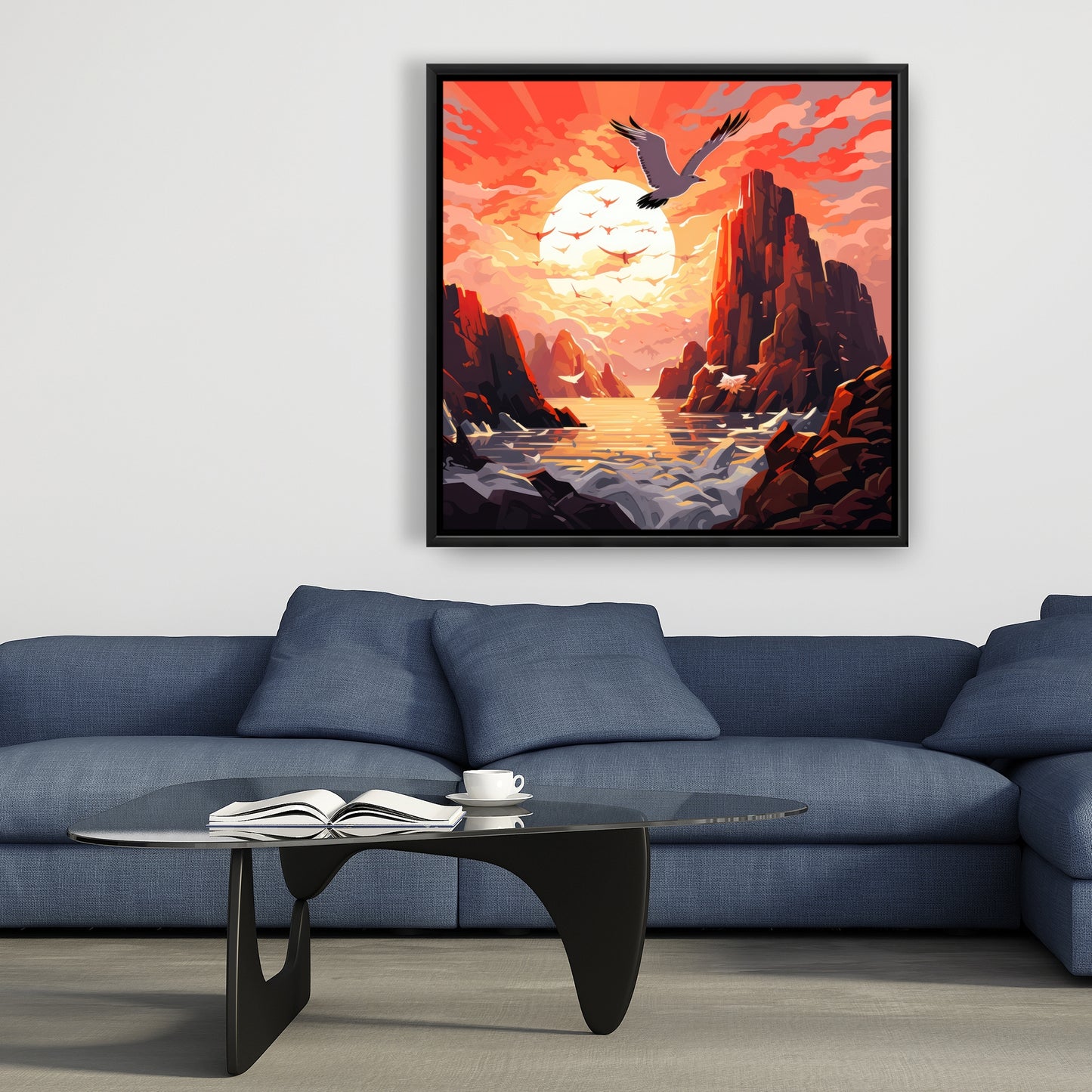 Isles of Omen - White Framed Canvas Home Decor Art Print