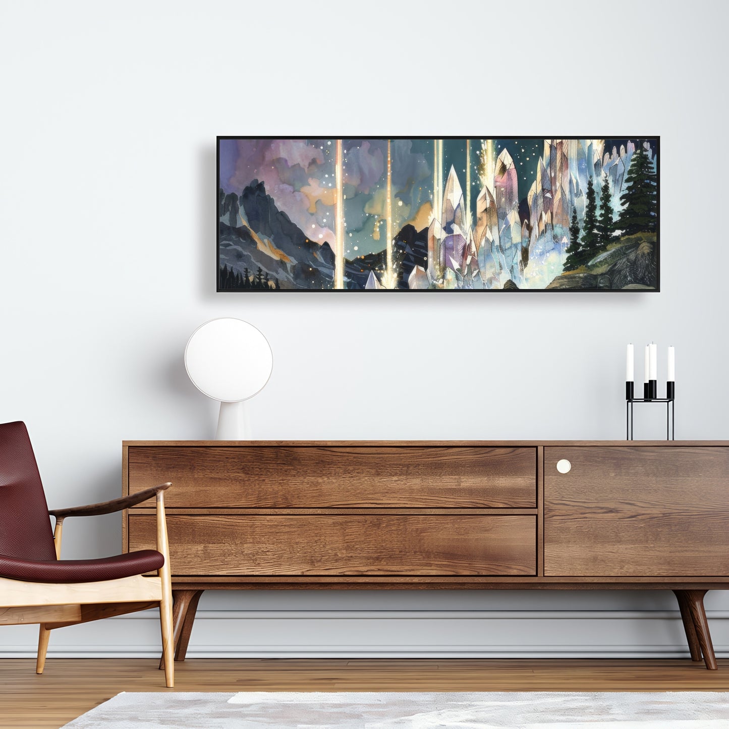 Magical beams - 36"x36" Framed canvas
