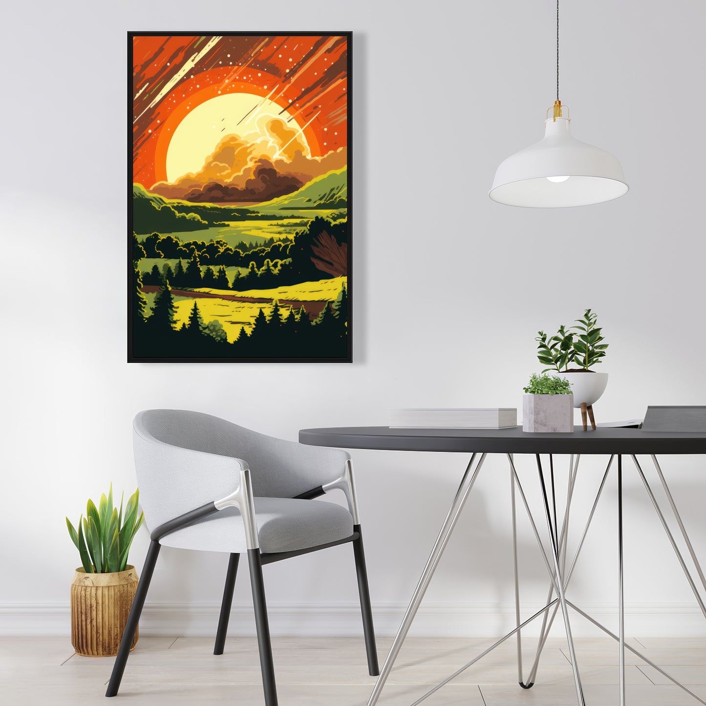 Last Days - Orange Framed Canvas for Home Decor | Art
