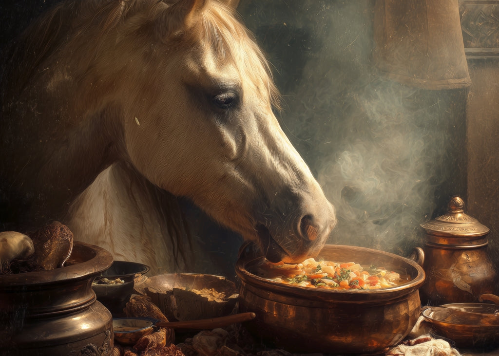 Horse on Soup White Bath Mat | Stylish Home Decor Accent