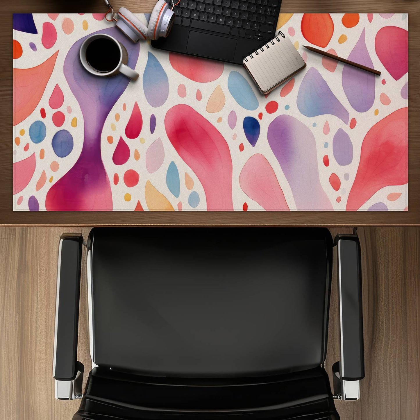 Splotches Pink Desk Mat | Stylish Home Decor Accessory