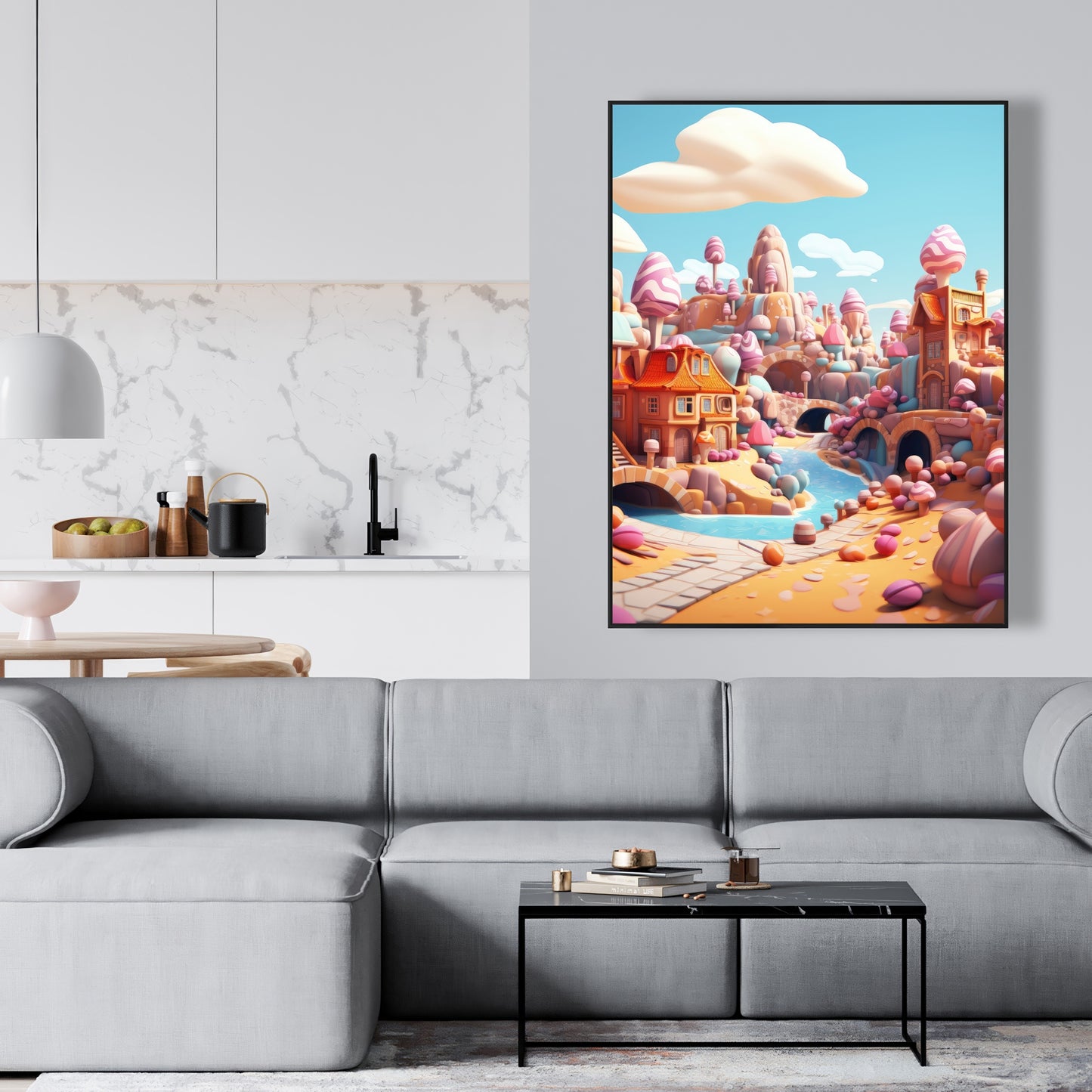 Sweet kingdom - 36"x36" Framed canvas