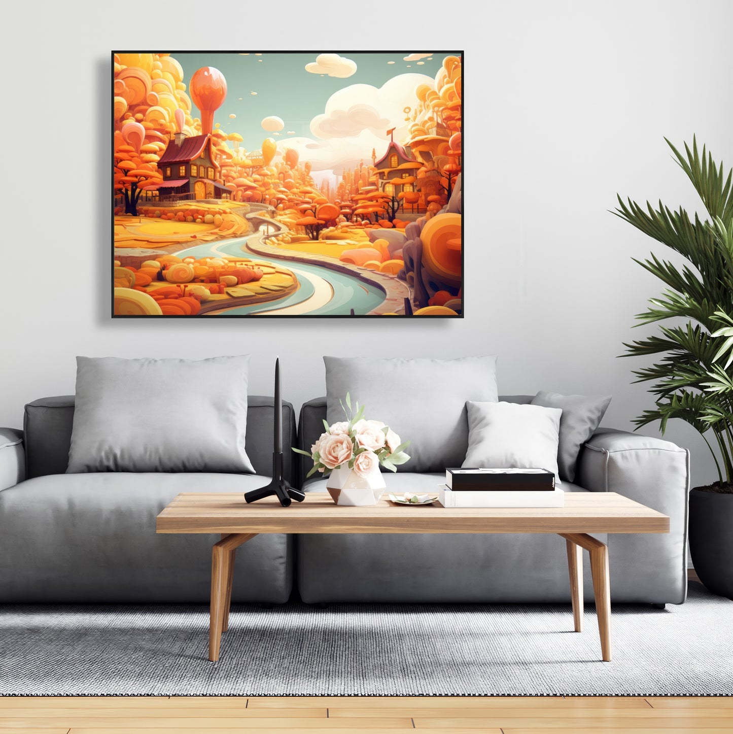 Honey land - 36"x36" Framed canvas