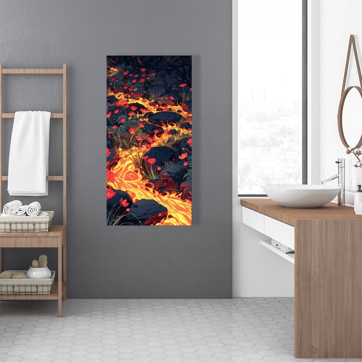 Dodging nature - 32"x32" Canvas
