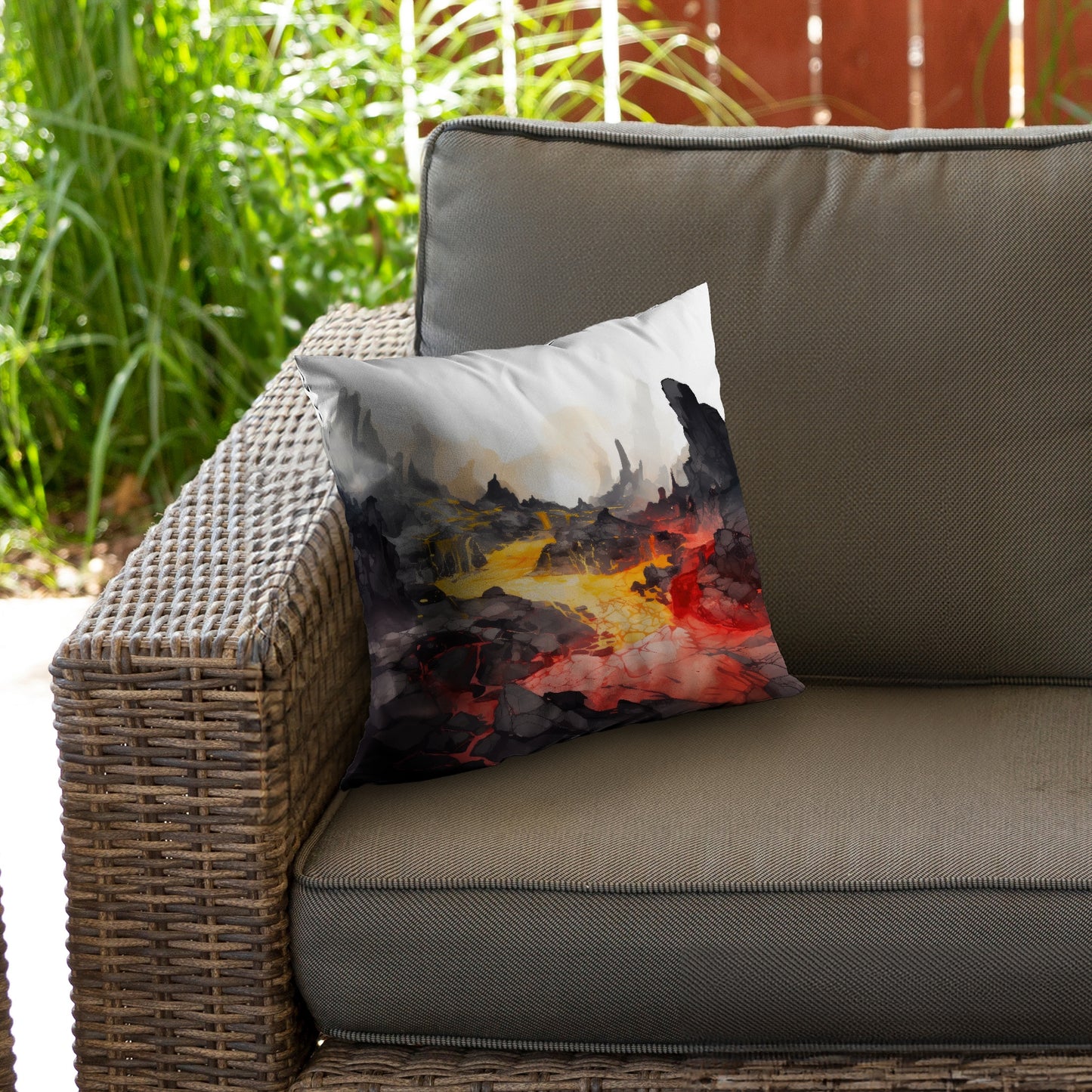 Hot and flowing Orange Poly Twill Throw Pillow Insert | Home Decor