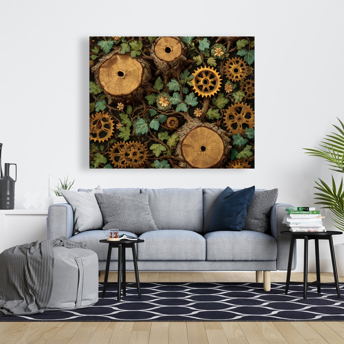 Hiding gears - 24"x24" Canvas