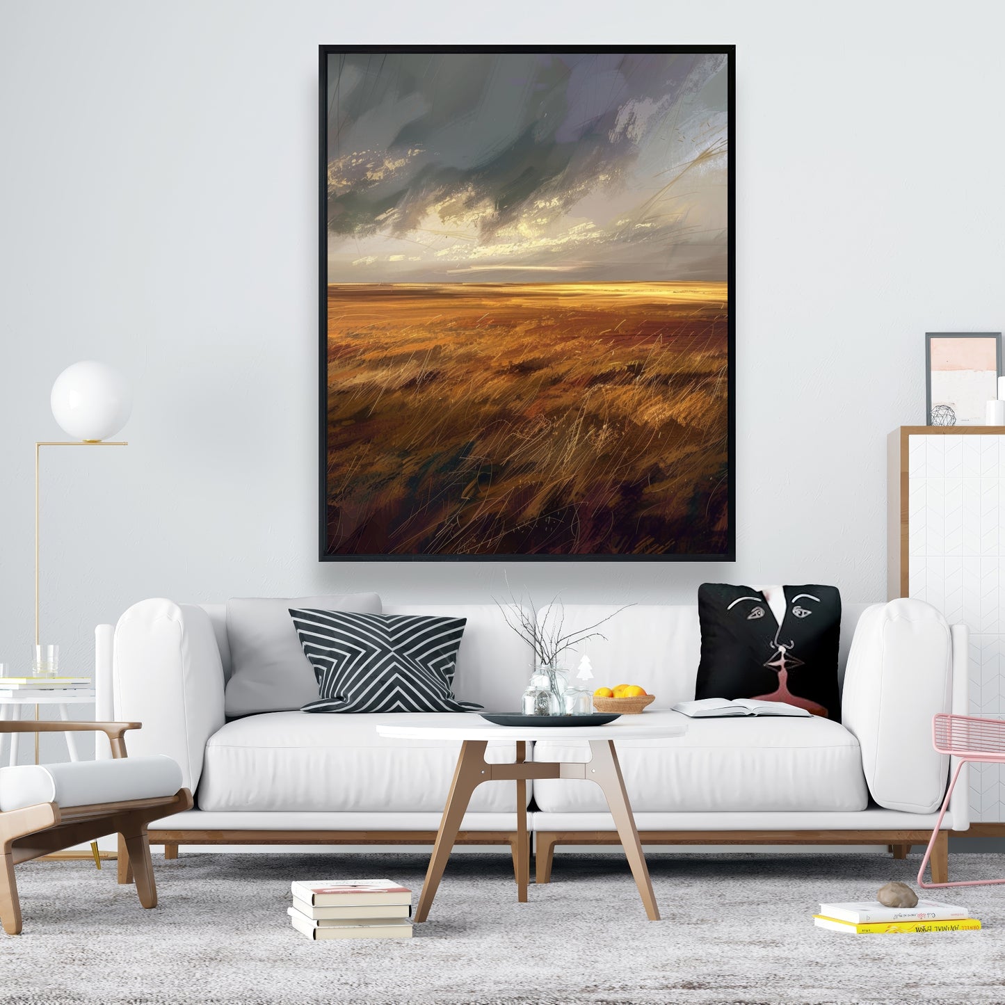 Before the storm - Framed Canvas - Print on demand