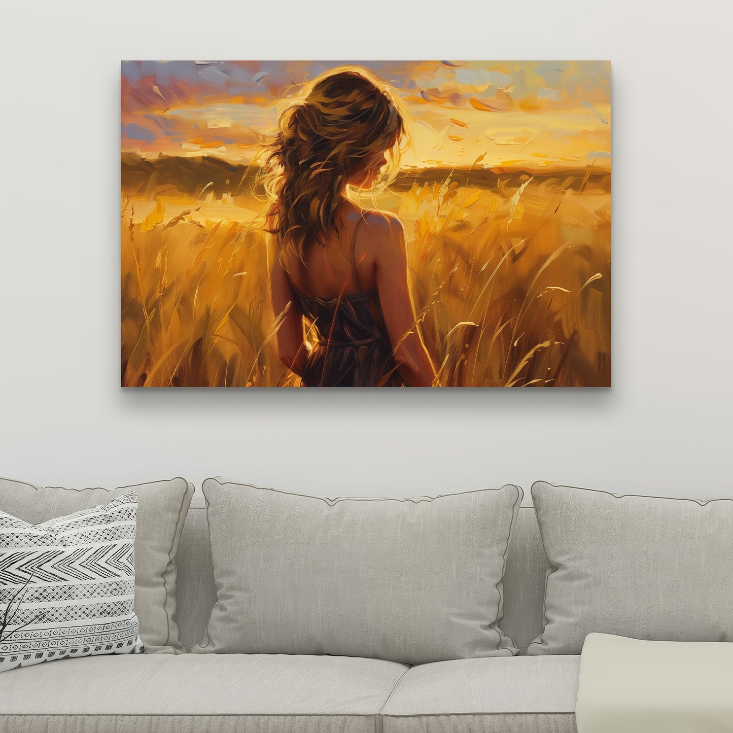 Warm field - 32"x32" Canvas