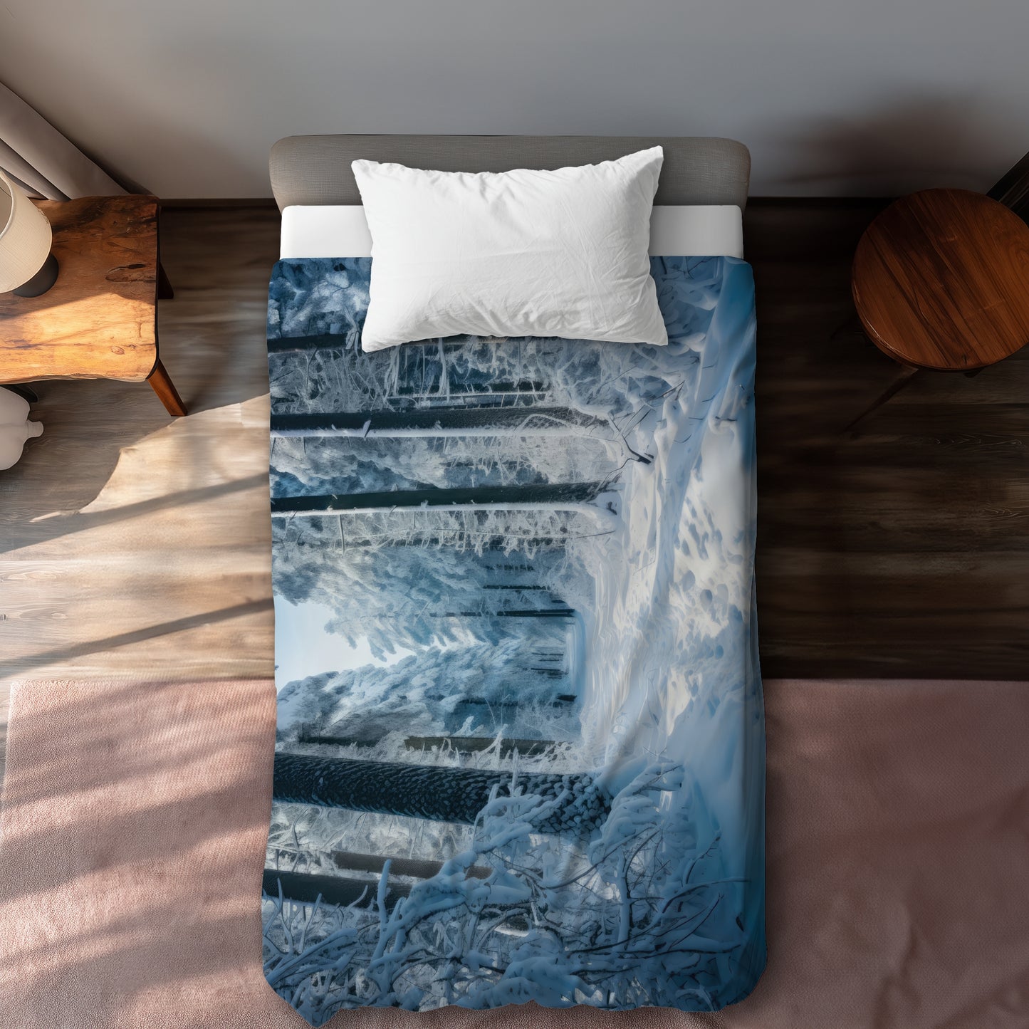 Cold Forest Brown Duvet Cover - Cozy Home Decor Essentials