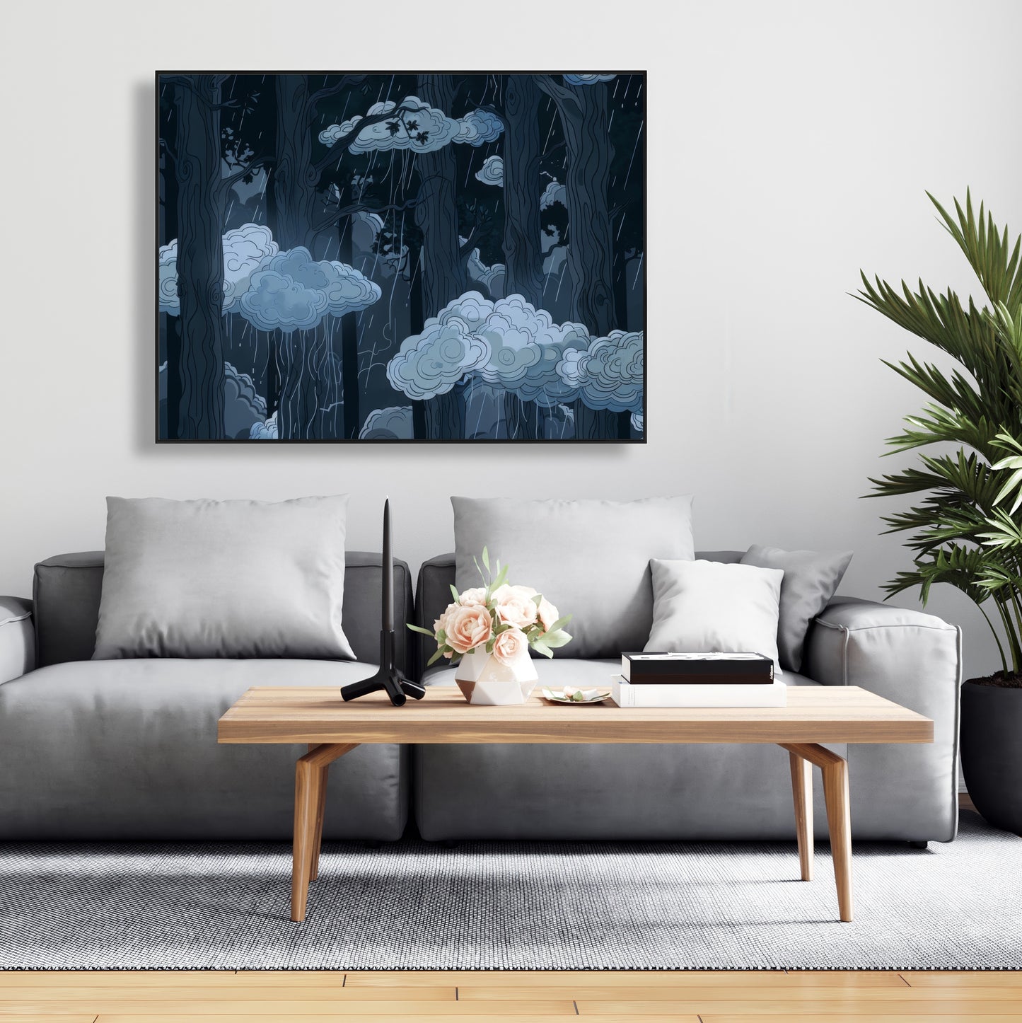 Sneeky clouds - 36"x36" Framed canvas
