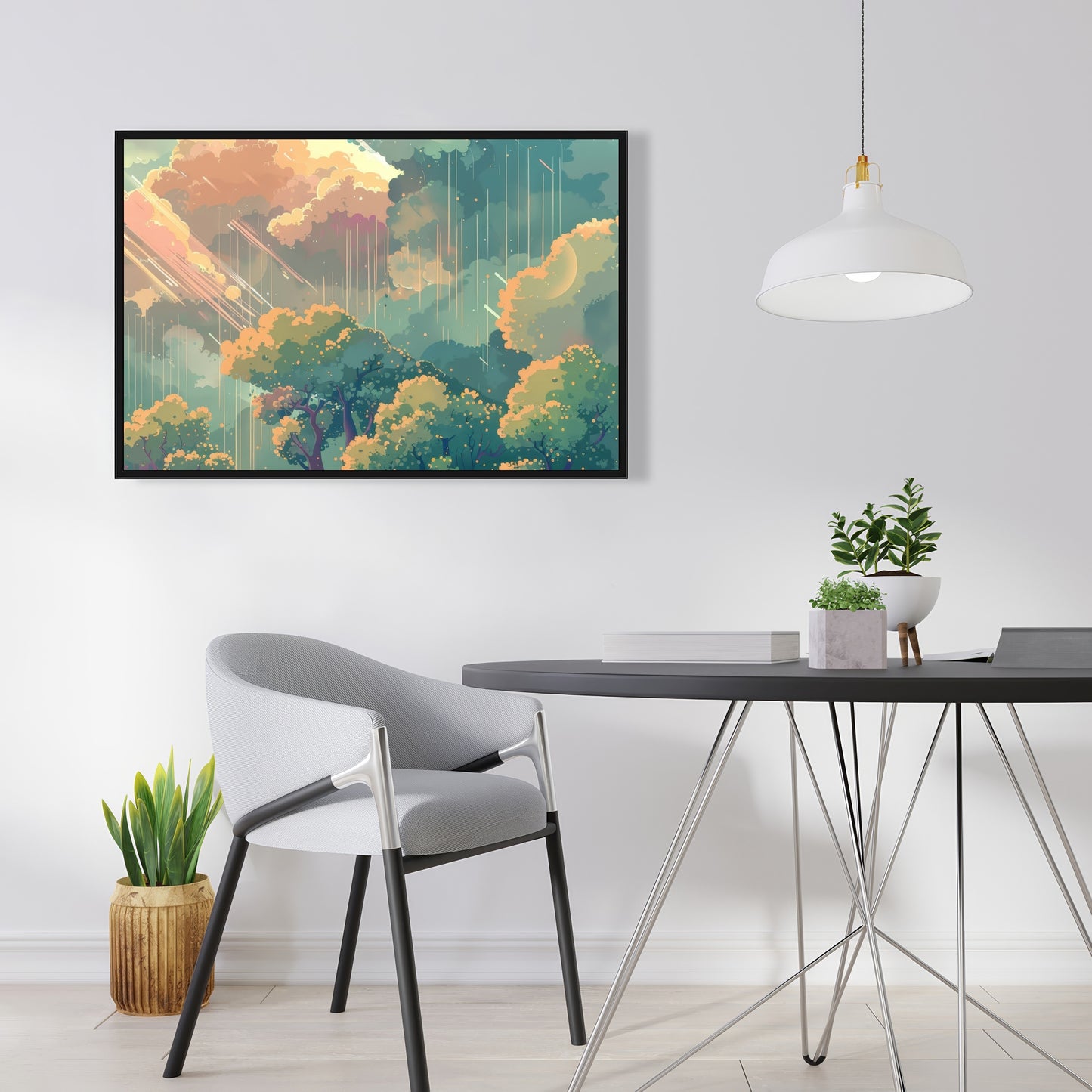 Crystal winds - 36"x36" Framed canvas