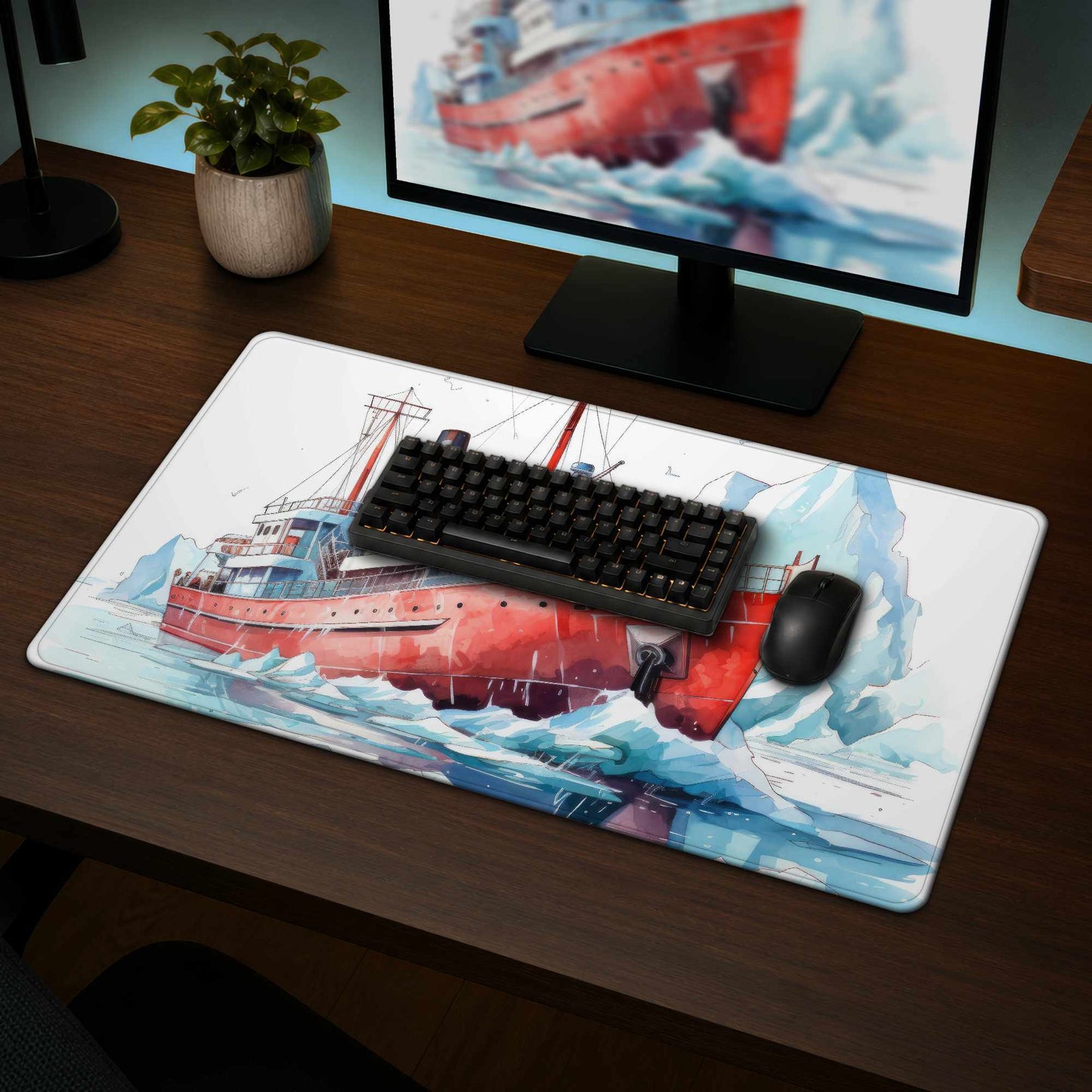Tapis de bureau brise-glace | Accessoire de décoration d'intérieur élégant