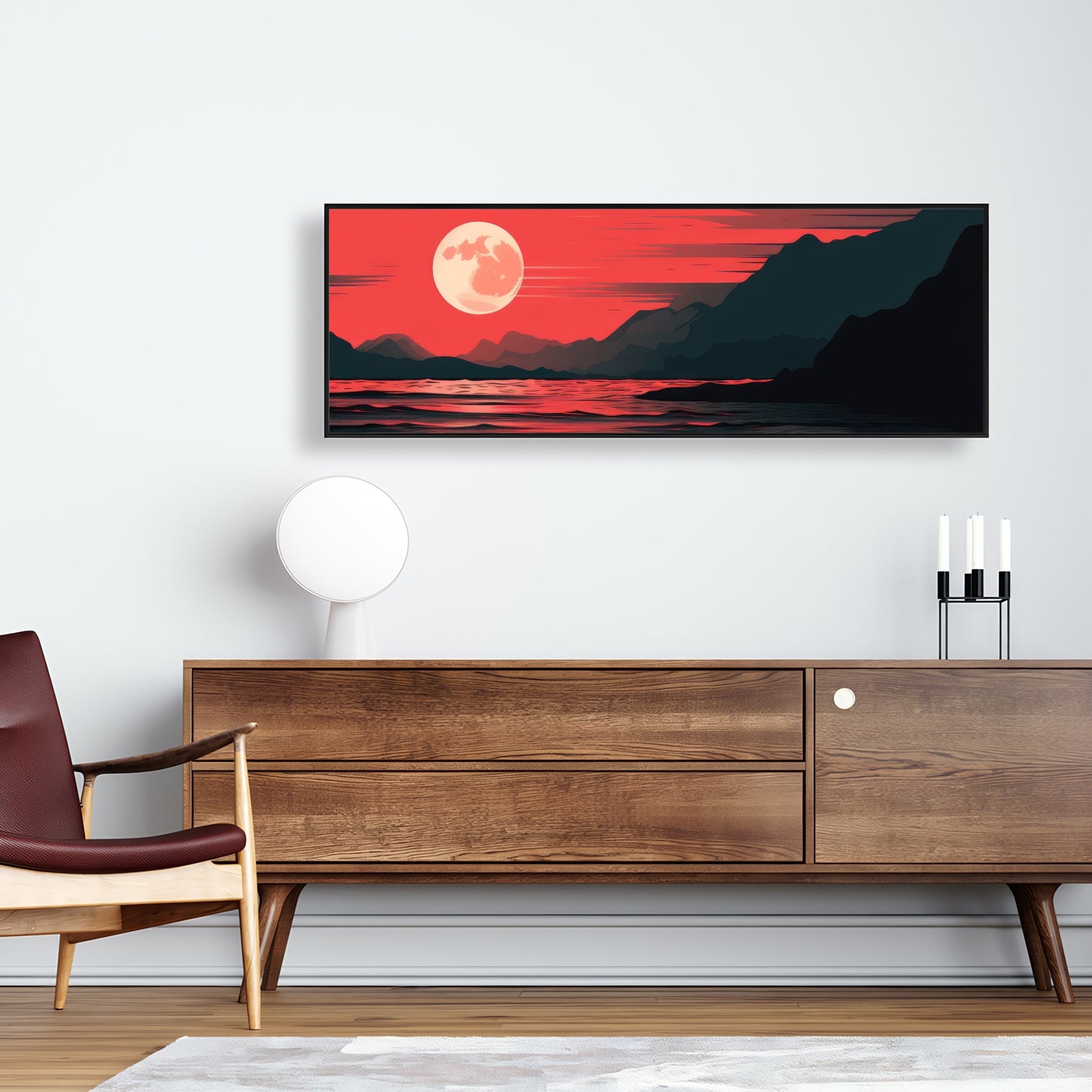 Bloody tides - Framed Canvas - Print on demand