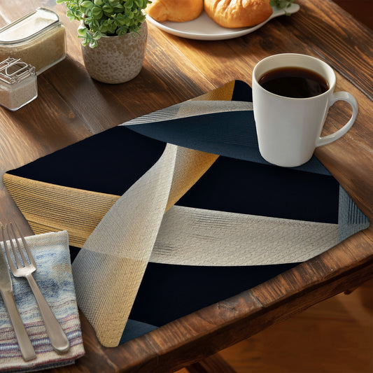 Ropes of Destiny - Gray Braided Polyester Placemat for Decor