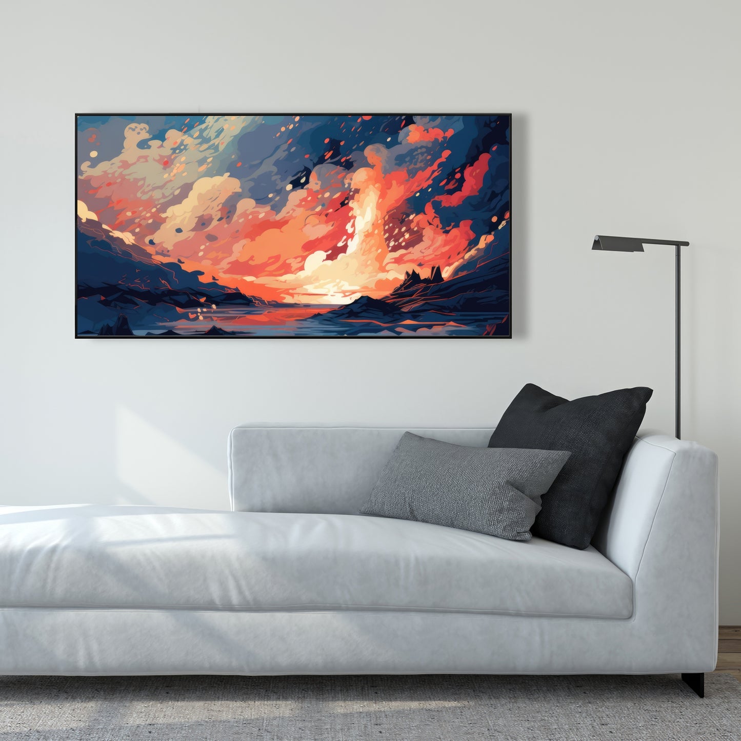 Magma does not wait - 36"x36" Framed canvas