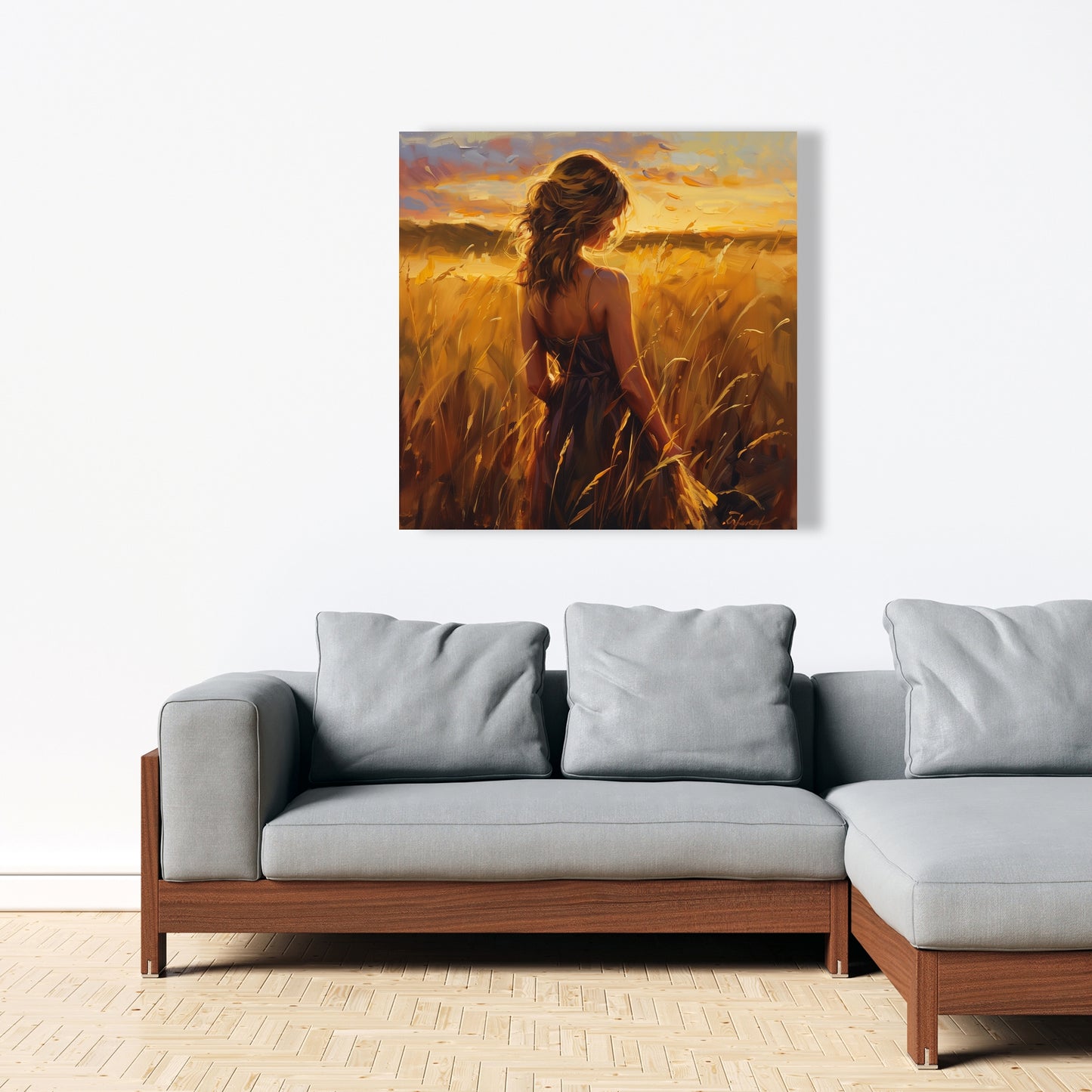 Warm field - 32"x32" Canvas