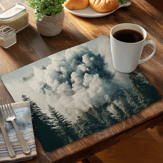 Unwanted Catastrophe White Braided Polyester Placemat | Home Decor