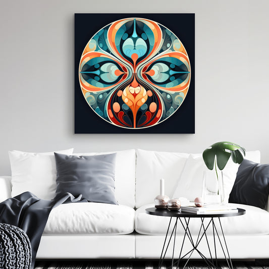 Hues and curves - 32"x32" Canvas