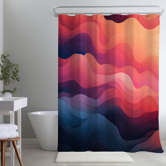 Ethereal Smoke Pink Shower Curtain - Elegant Home Decor
