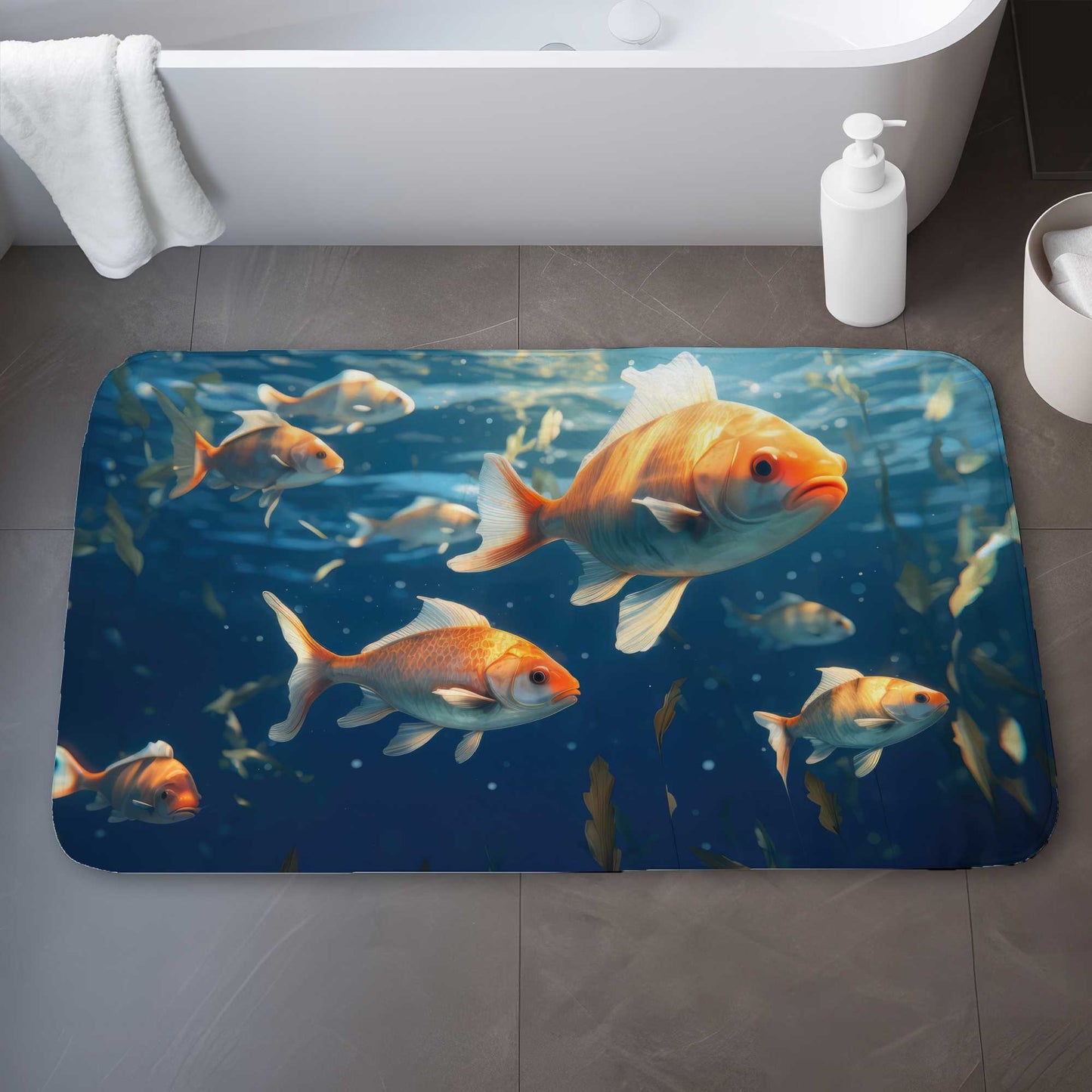 Tapis de bain Free Flow - Décoration élégante, confort antidérapant