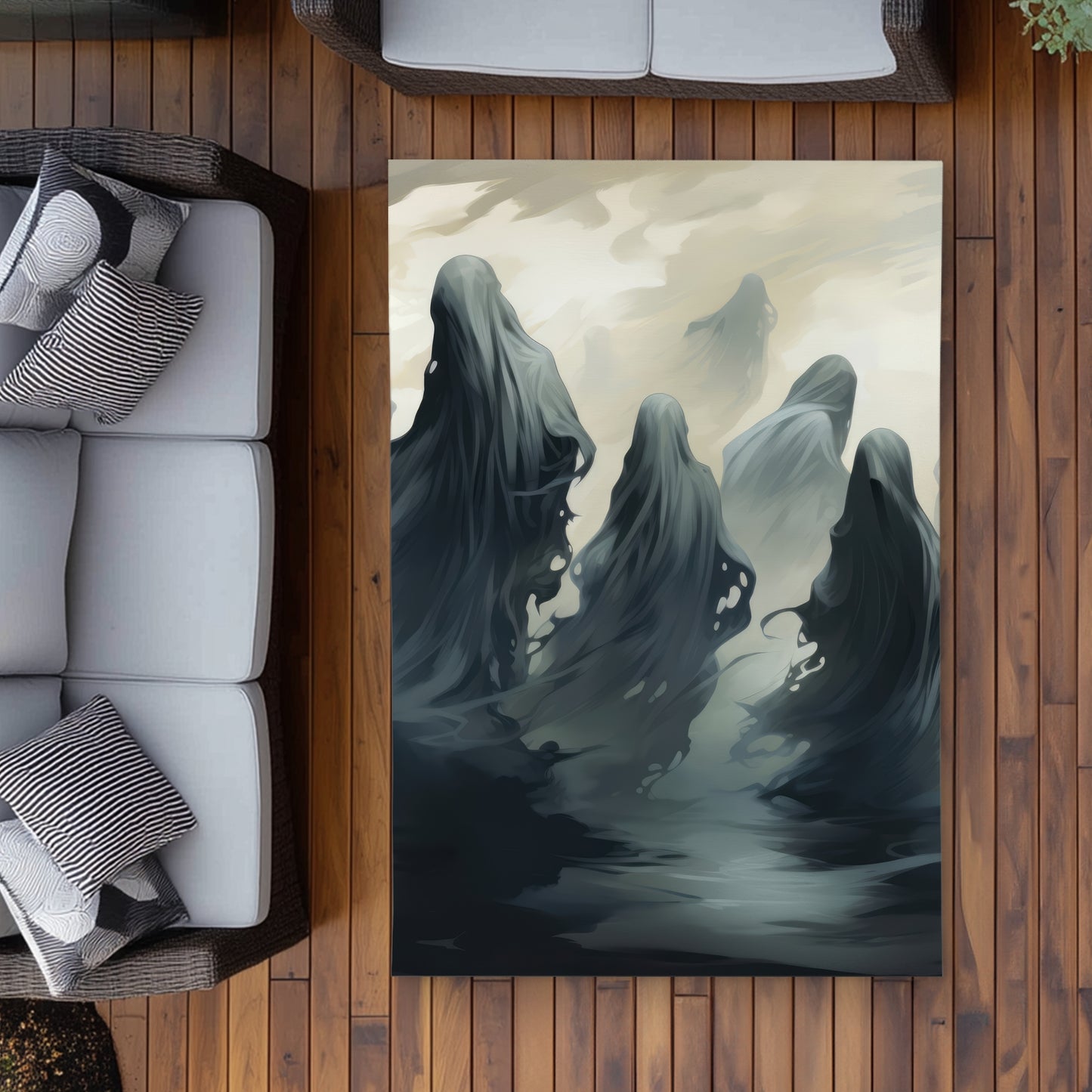 Cursed Lands Black Outdoor Area Rug - Stylish Home Decor