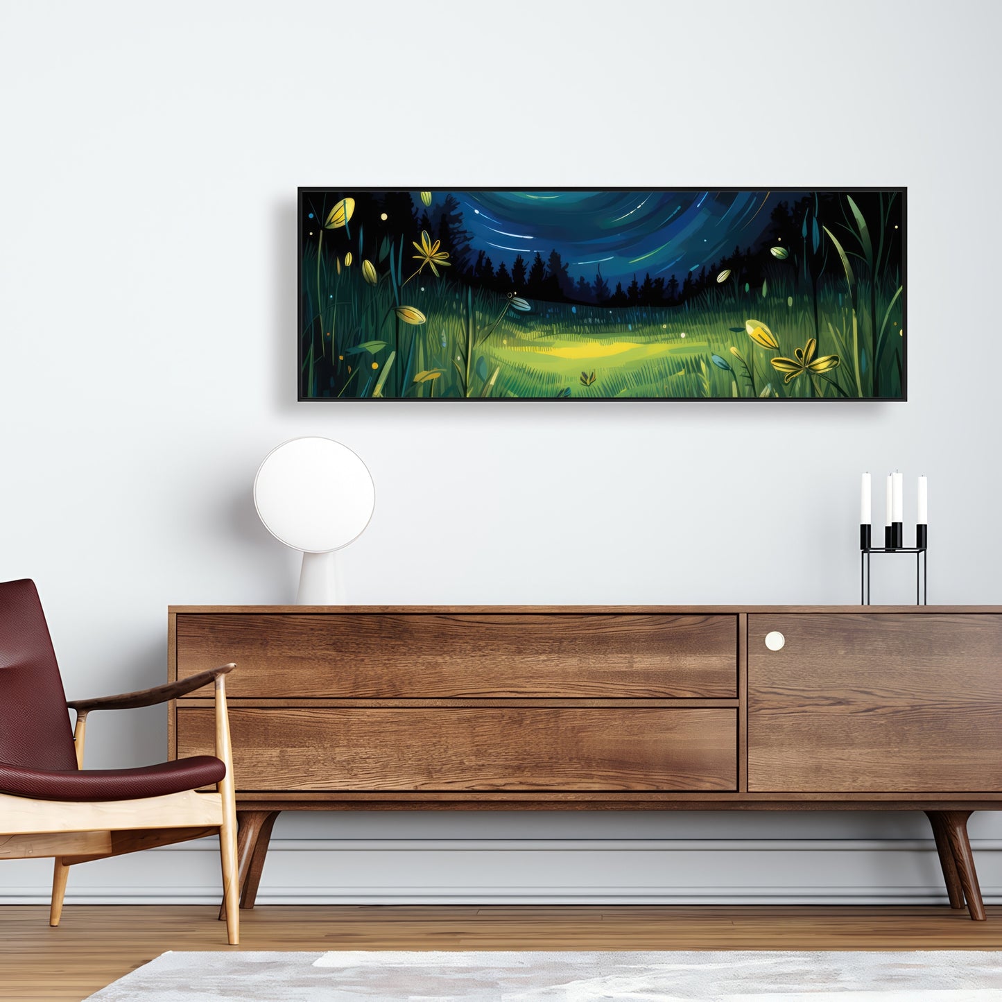 Between grass blades - Framed Canvas - Print on demand