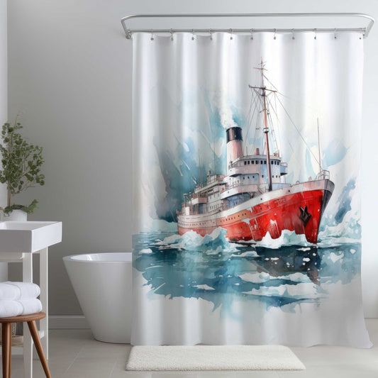Rideau de douche blanc Icebreaker pour une décoration intérieure élégante