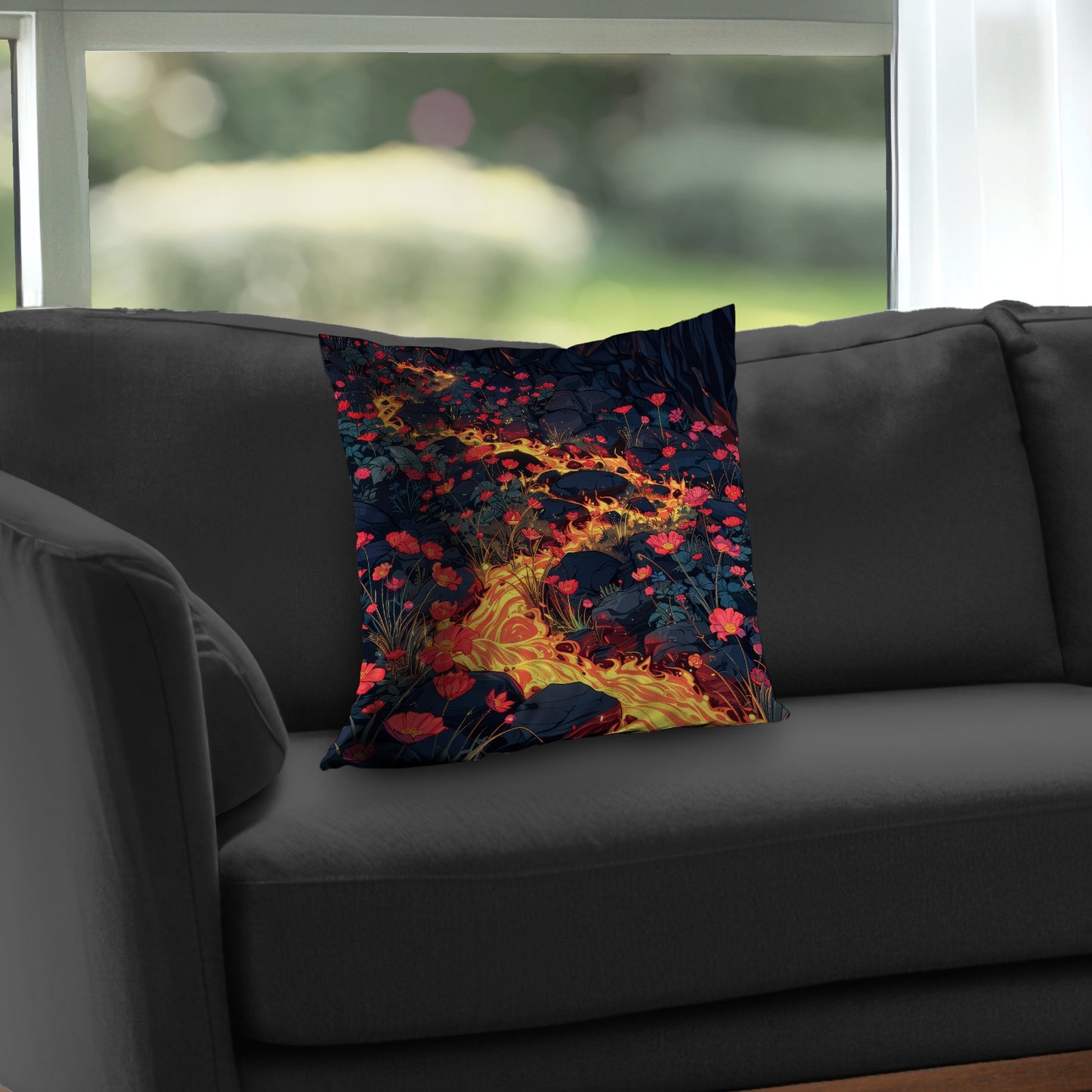 Dodging Nature Black Poly Twill Throw Pillow Insert | Home Decor