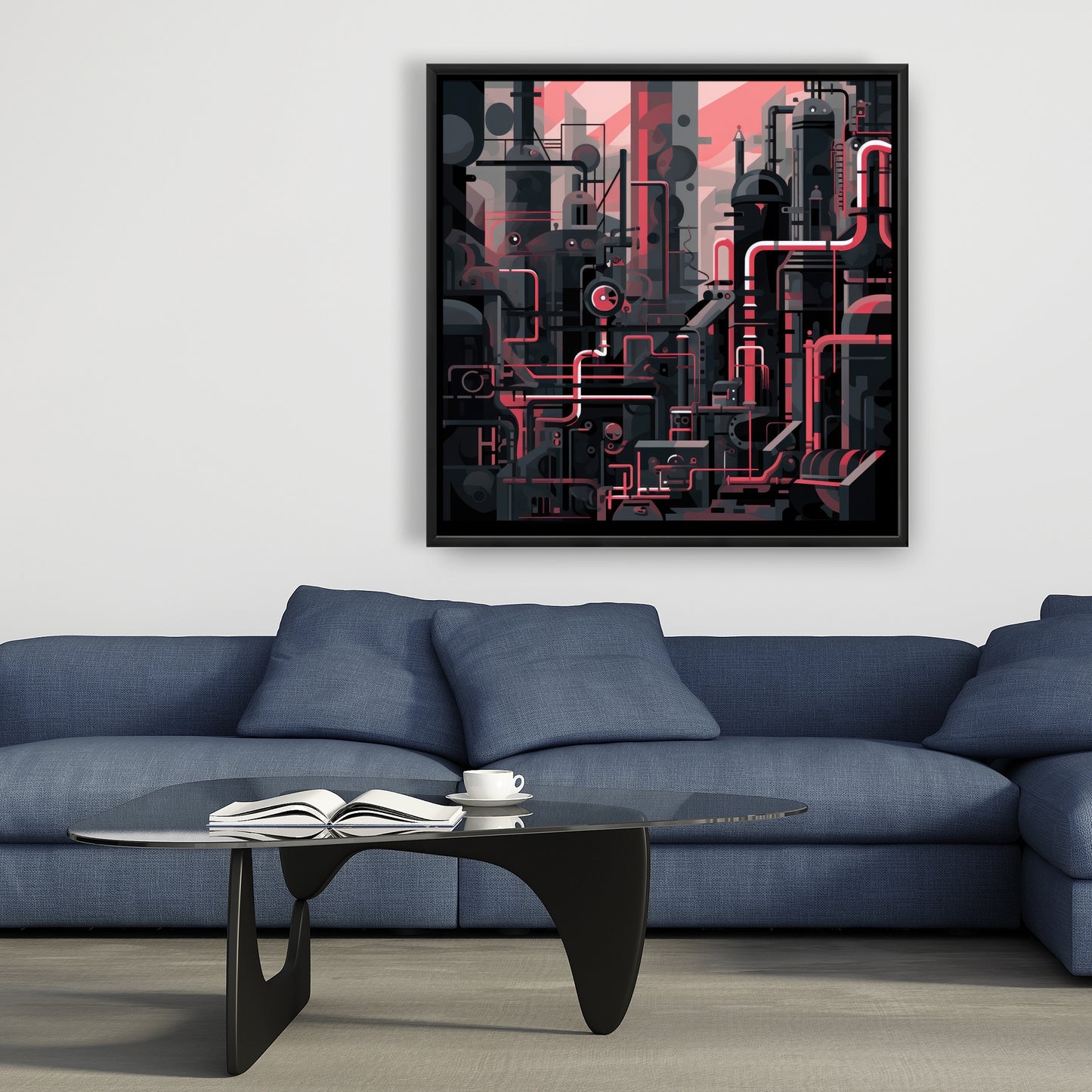 Industrial empire - 36"x36" Framed canvas
