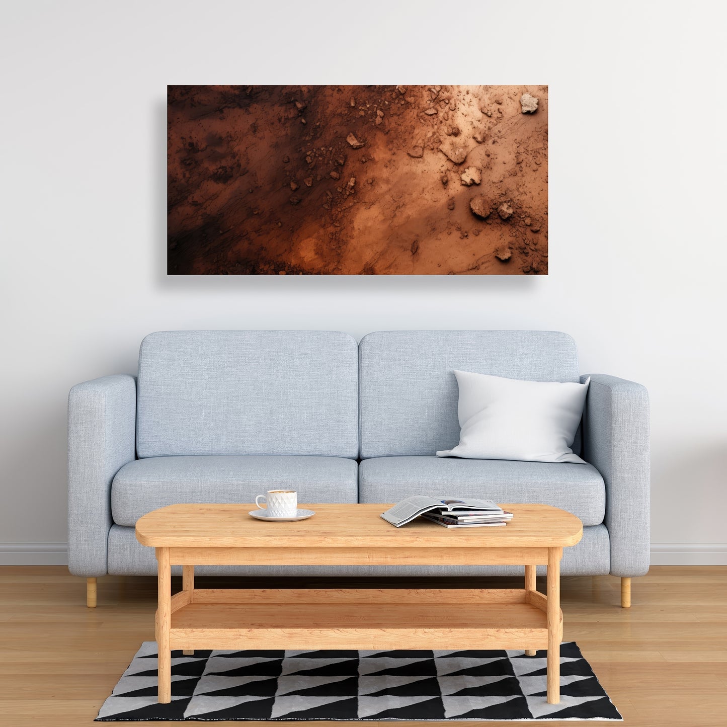 Digging White Canvas Art - Stylish Home Decor Piece