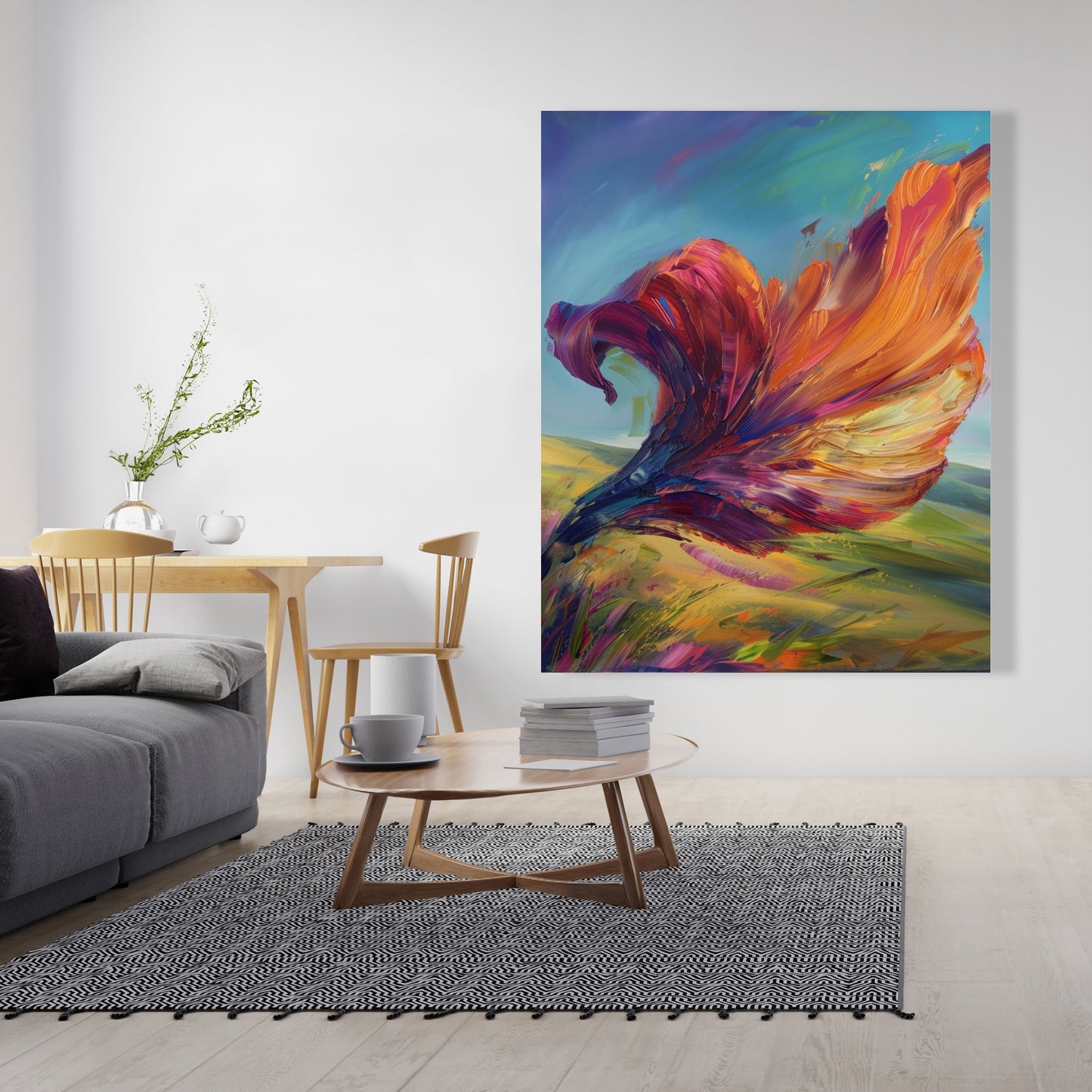 The Leaf - Red Canvas Art for Stylish Home Decor