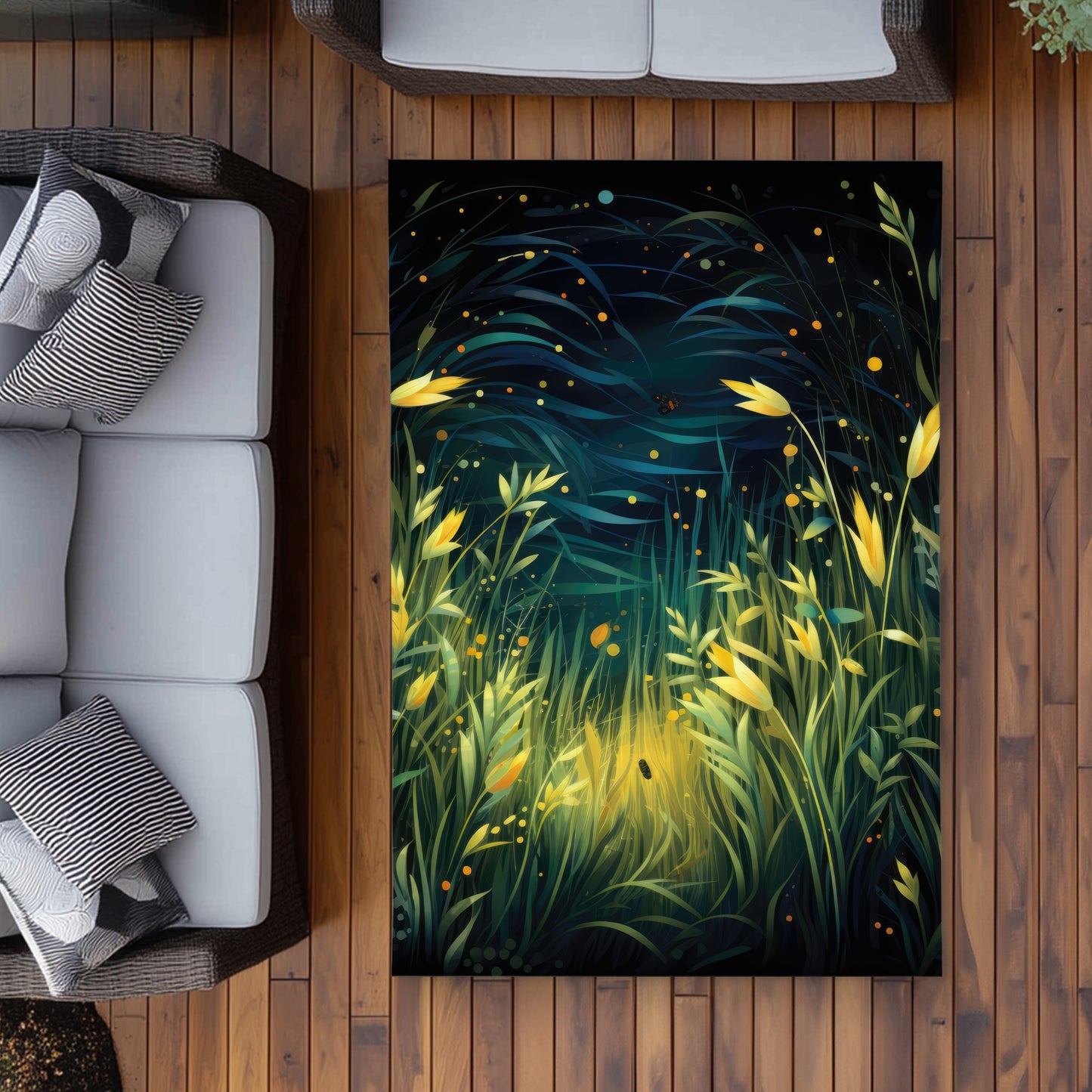 Lit Plains Green Outdoor Area Rug for Home Decor - Stylish & Durable
