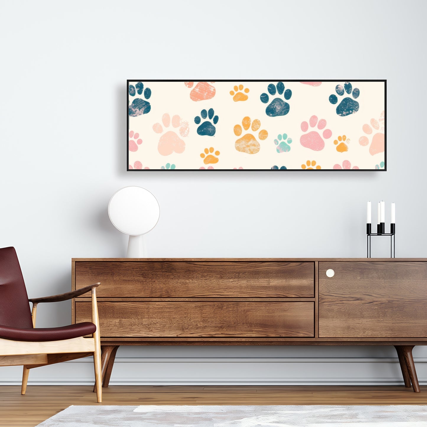 Cute paws - 36"x36" Framed canvas