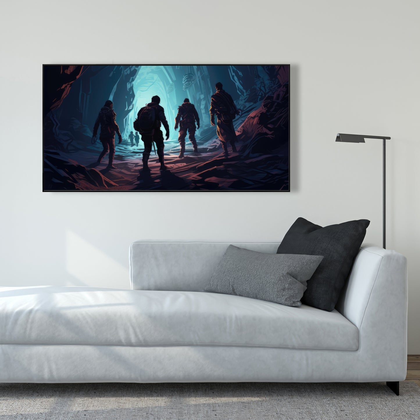 Secret Society - Purple Framed Canvas Home Decor Art
