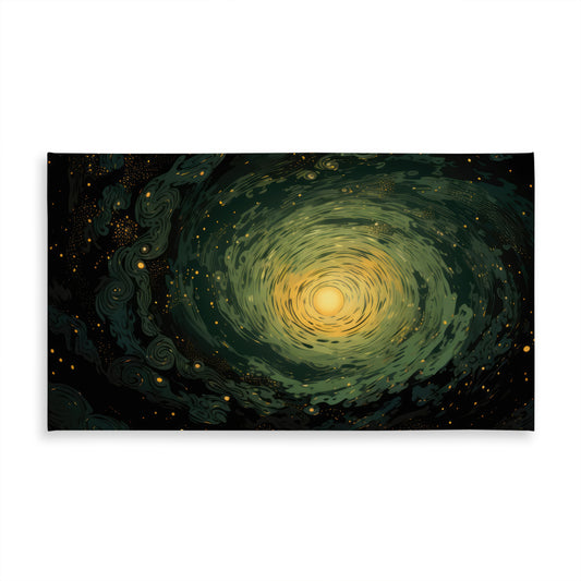 Swirling Gases Yellow Indoor Outdoor Tablecloth for Home Decor