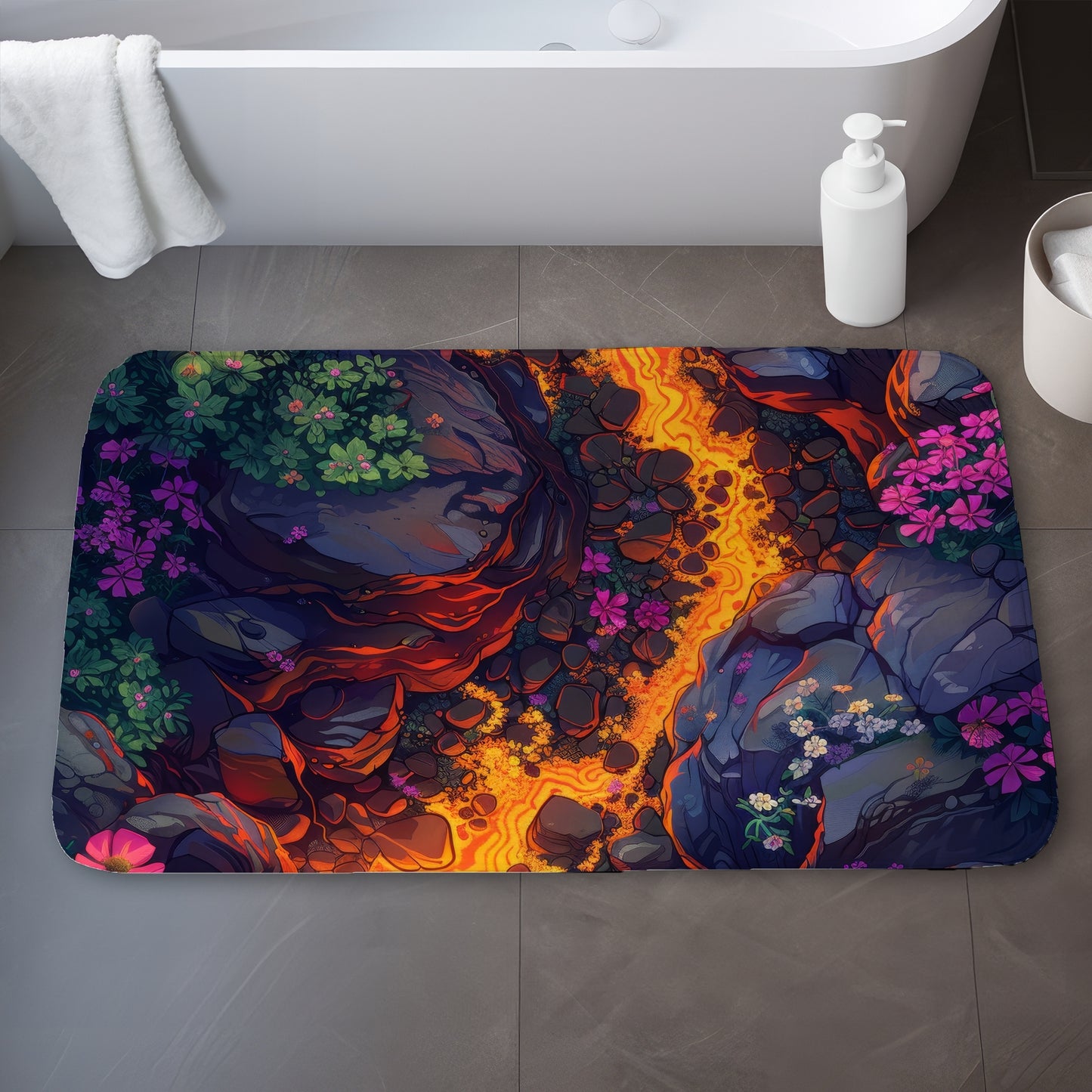Hot river - 17"x24" Bath mat