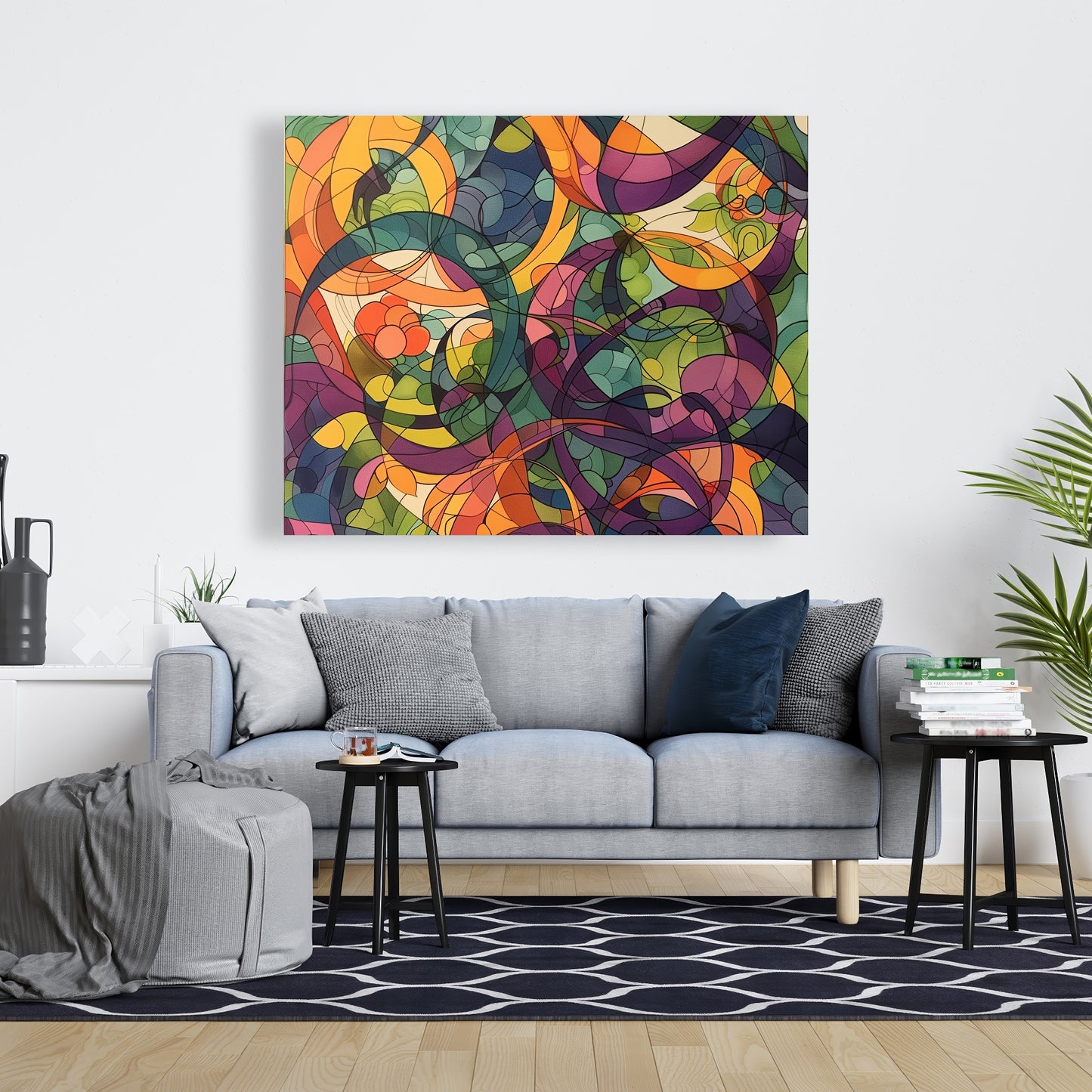 Converge - Purple Canvas Wall Art for Home Decor
