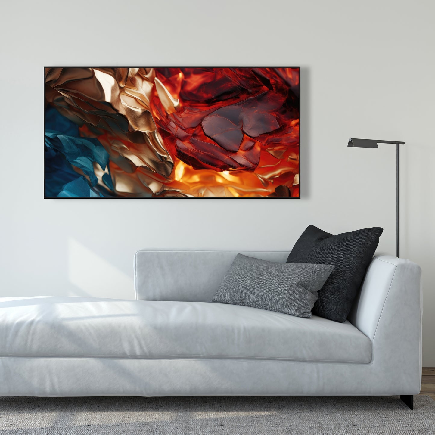 Mineral contrast - 36"x36" Framed canvas