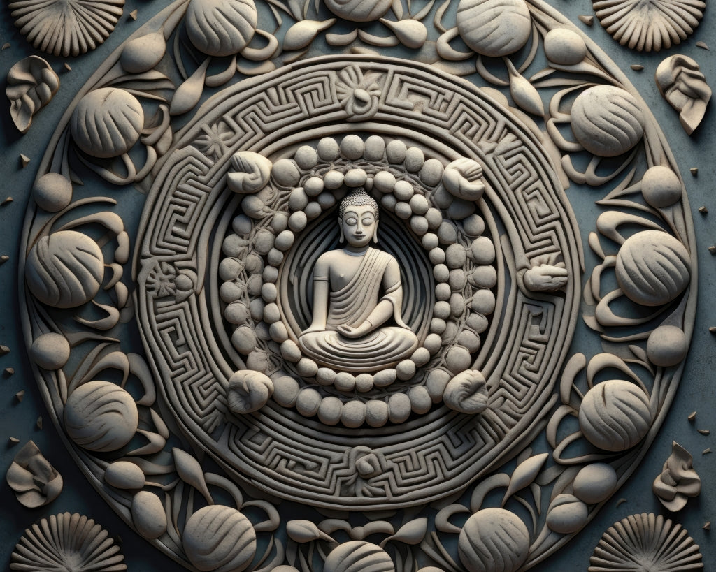Spiritual peace White Braided Polyester Placemat for Home Decor