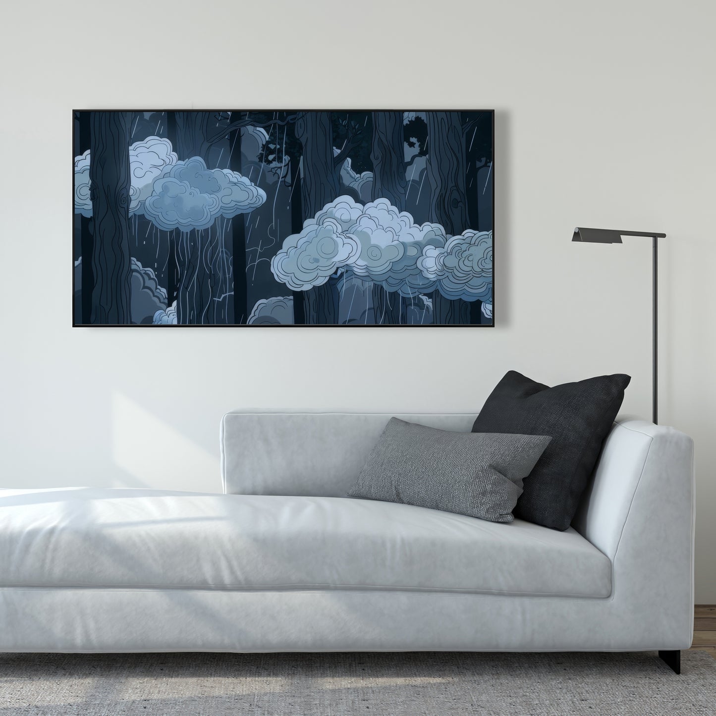Sneeky clouds - 36"x36" Framed canvas