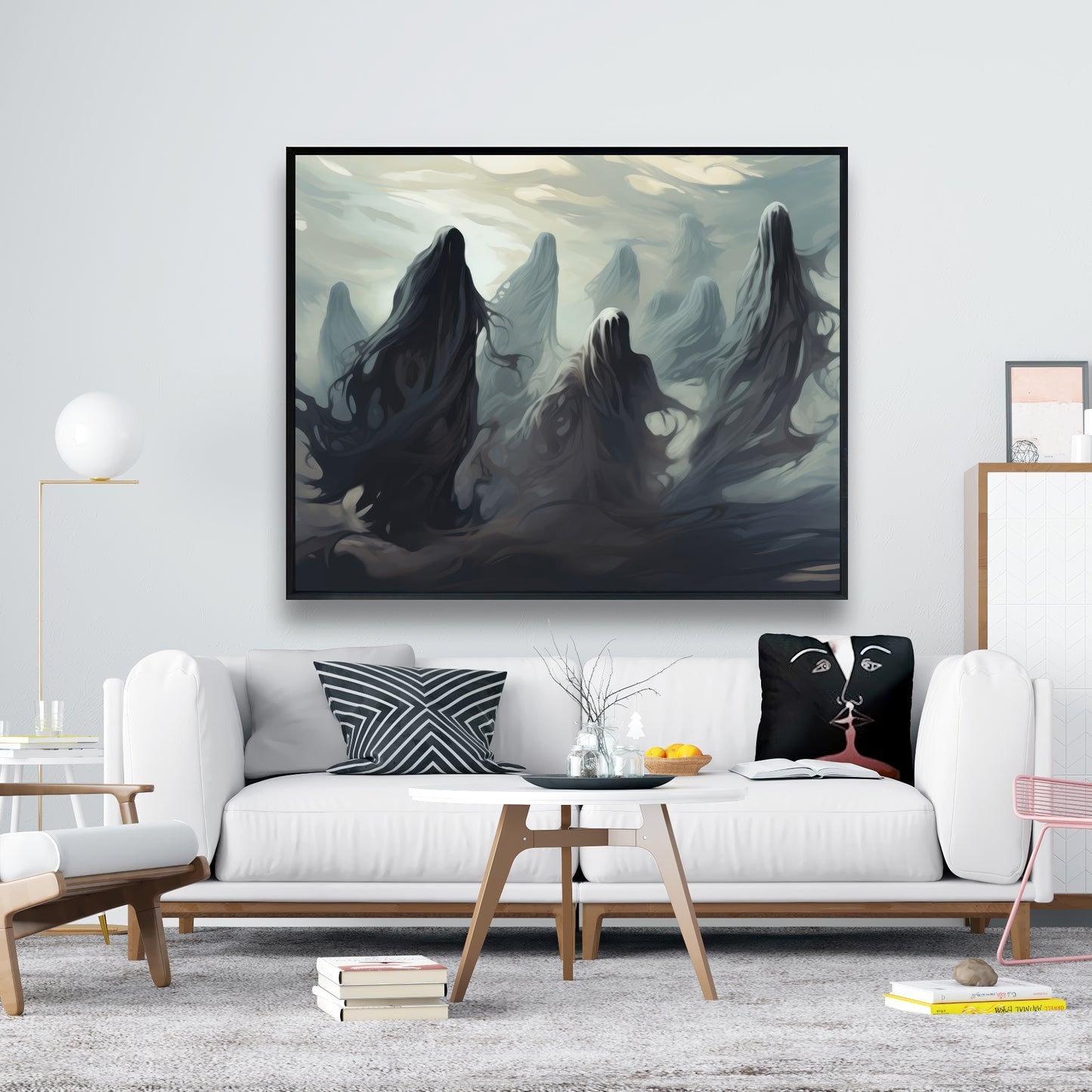 Searching for souls - 36"x36" Framed canvas