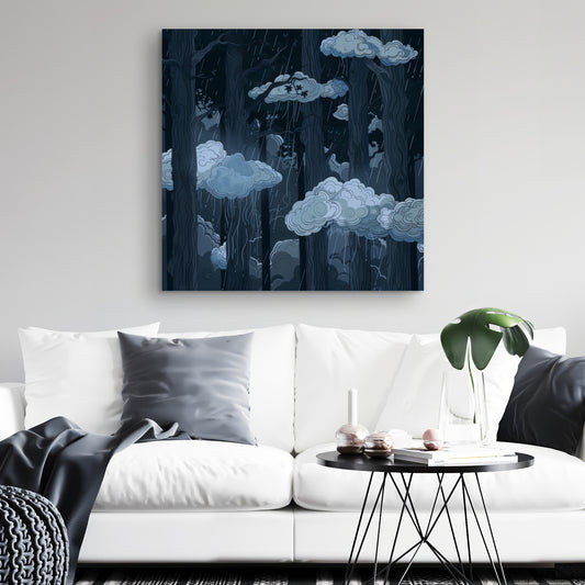 Sneeky clouds - 32"x32" Canvas