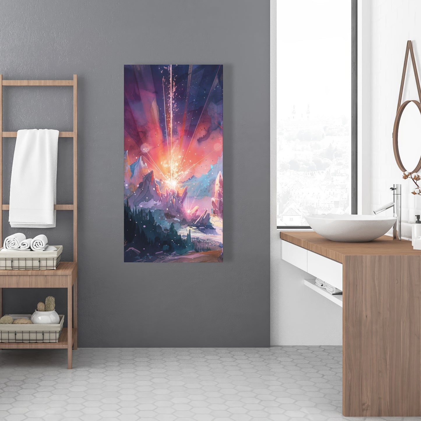 Beaming Signal - Blue Canvas Art for Stunning Home Decor