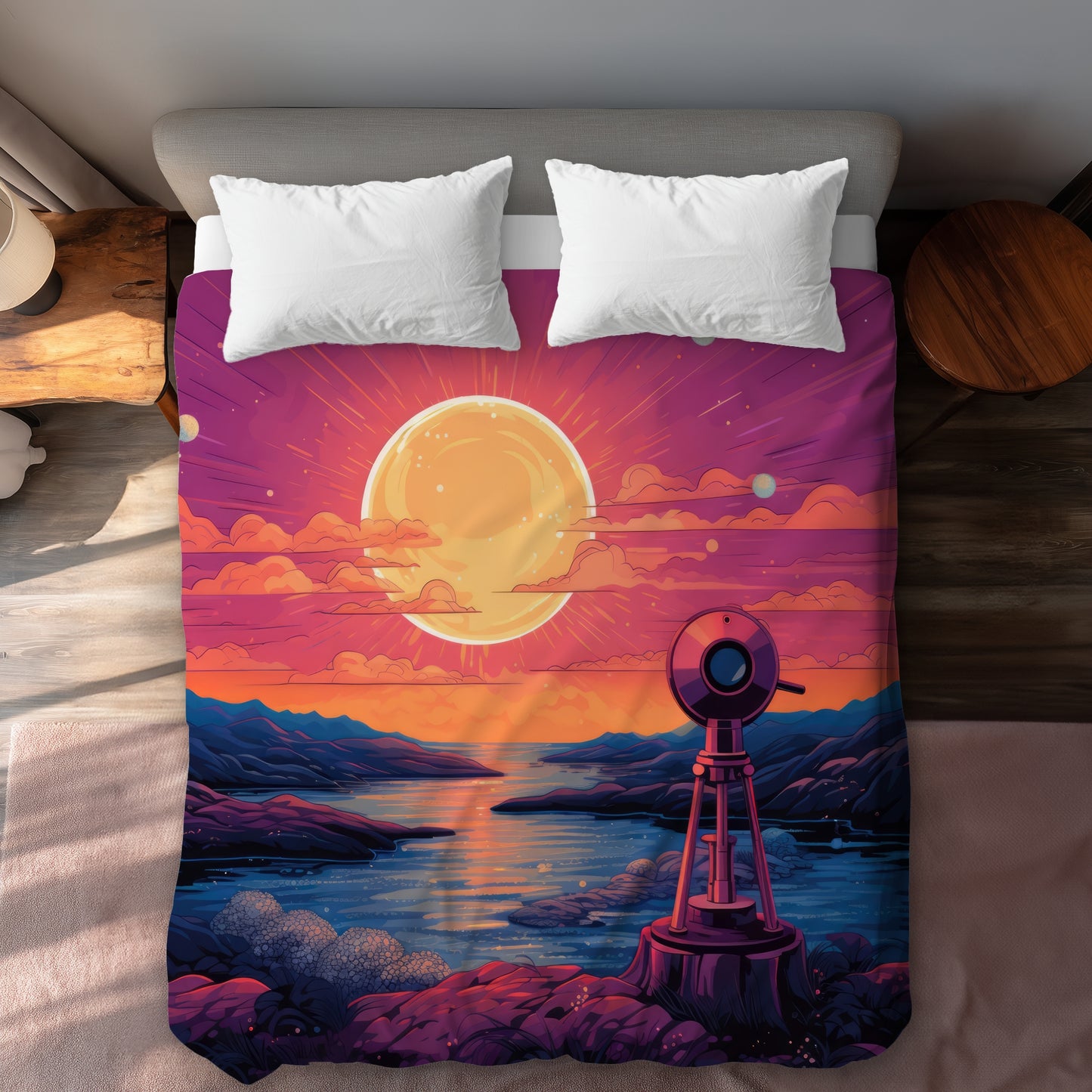 Measure the Calm Blue Duvet Cover - Home Decor Essential
