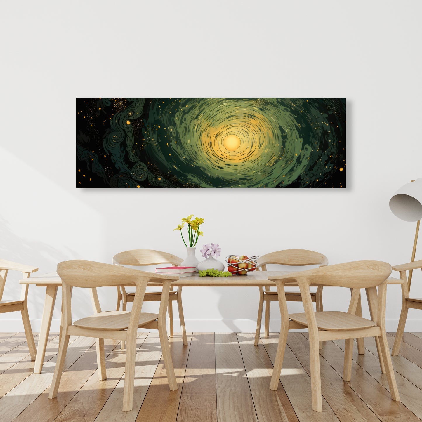 Swirling Gases - Black Canvas Art for Elegant Home Decor