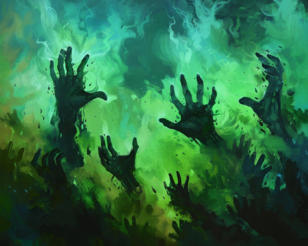 Hands of despair - 14"x18" Braided Polyester Placemat